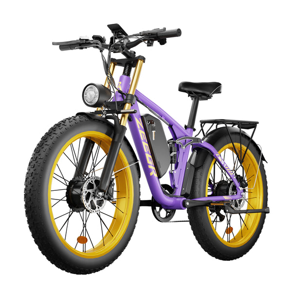 Zeegr S148v E-Bike Dual 2000W Fat tire Ebike 8 Speed Snow Beach Bike 26*4.0 Fat Tire Taurus Electric Bicycles Full Suspension