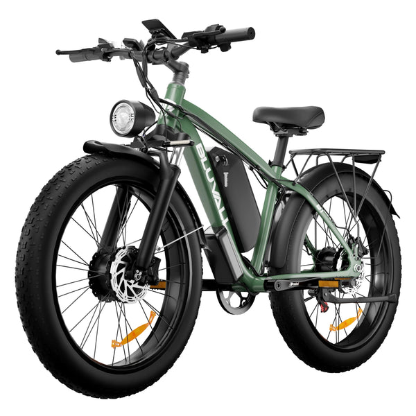 BLVALL B1 48V 2000W Full Suspension E-Bike CE Certified 26 Inch Fat Tires Hidden Dual Battery Snow Beach Electric Bicycle